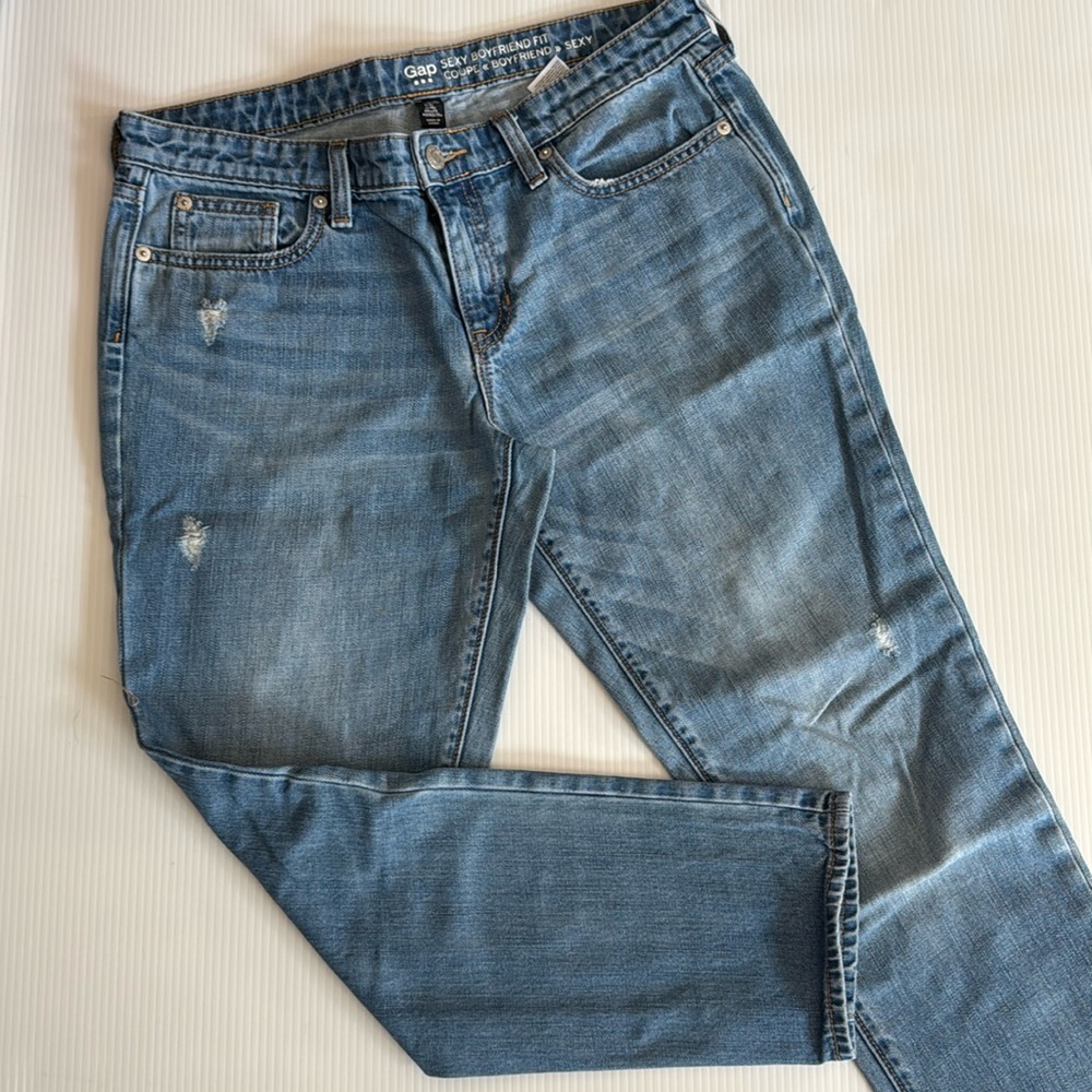 Gap factory, distressed, sexy boyfriend jeans. Women’s size 4 - 27